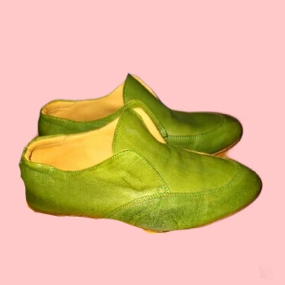 Vero Cuoio Green Leather Loafers for Men - Picture 5 of 6